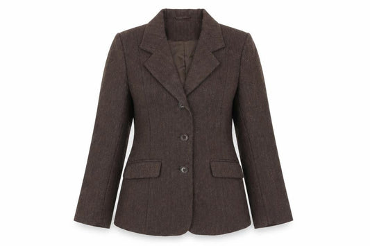 Dublin Women's Brown Tweed Blazer, UK 0, Classic Fit