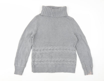 Jones New York Women's Grey Roll Neck Pullover Jumper L