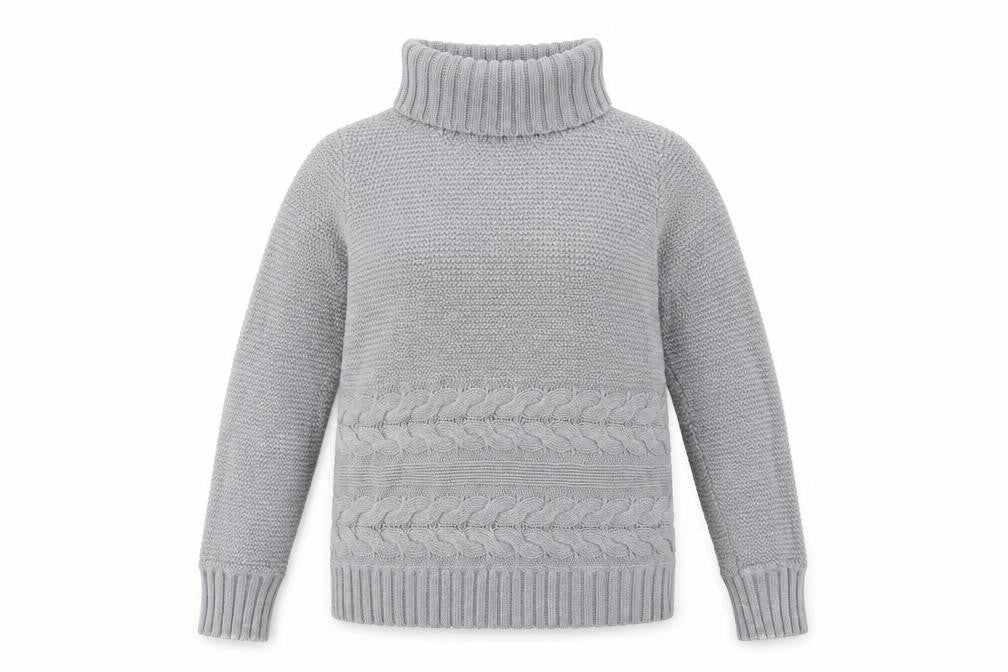 Jones New York Women's Grey Roll Neck Pullover Jumper L