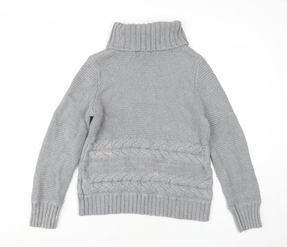 Jones New York Women's Grey Roll Neck Pullover Jumper L