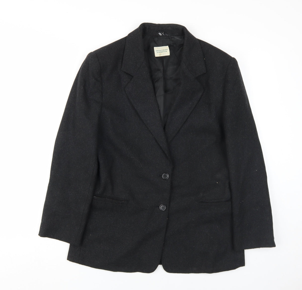 United Colors of Benetton Women's Black Blazer Size 12