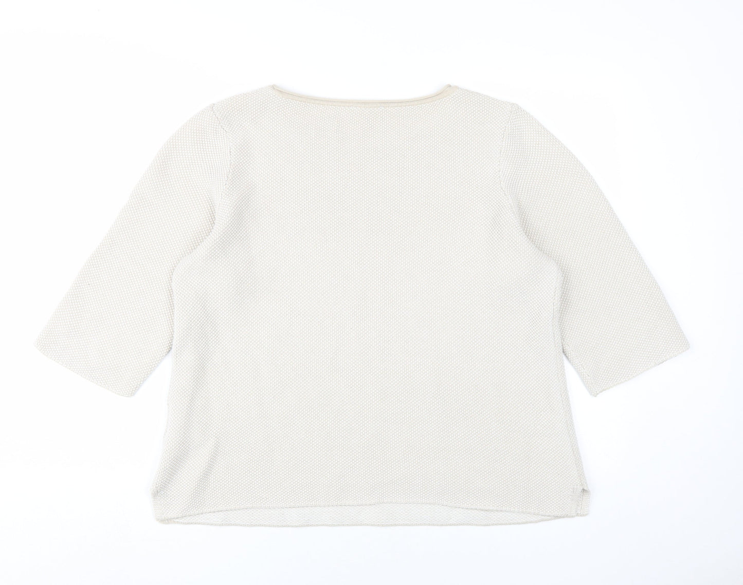 Olsen Women's White Pullover Jumper Size 18 Round Neck