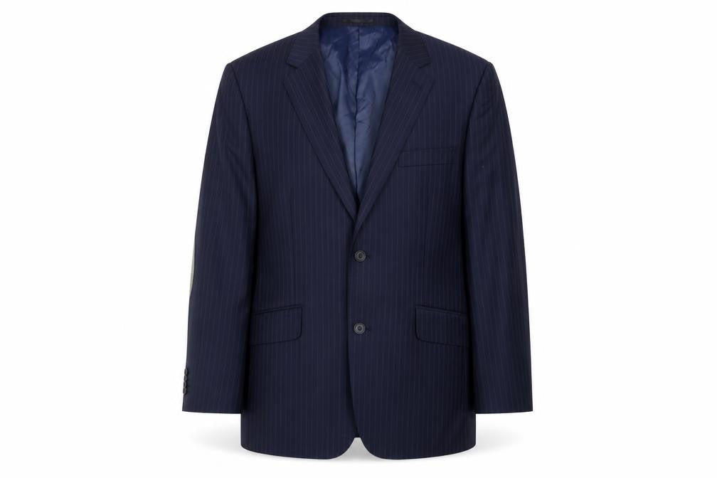 T.M. Lewin Men’s Blue Striped Wool Blazer 42S