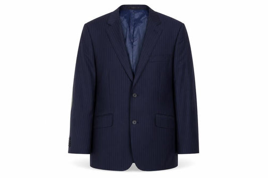 T.M. Lewin Men’s Blue Striped Wool Blazer 42S