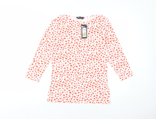 Marks and Spencer Women's Pink T-Shirt Size 10