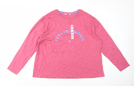 Marks and Spencer Women's Pink XL Long Sleeve T-Shirt