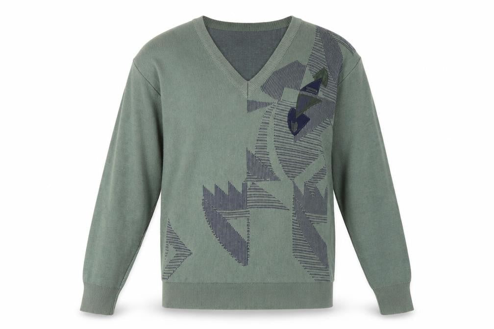 Gabicci Men's Green V-Neck Pullover Jumper, M
