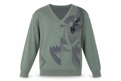 Gabicci Men's Green V-Neck Pullover Jumper, M