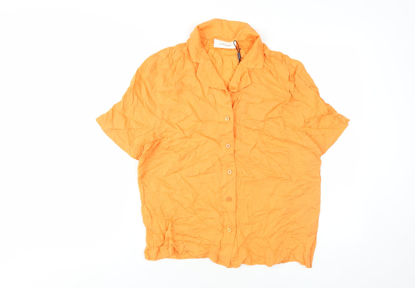 MyraSwim Women's Orange Button-Up Shirt - Size S