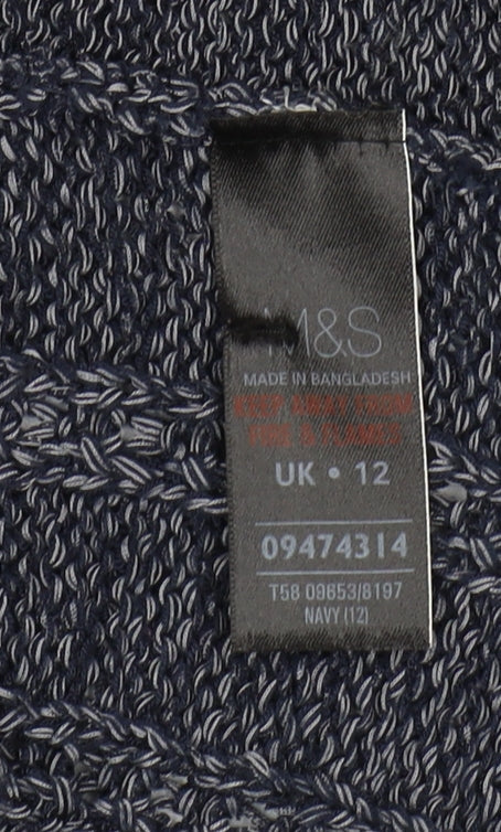 Marks and Spencer Women's Blue Cardigan, Size 12