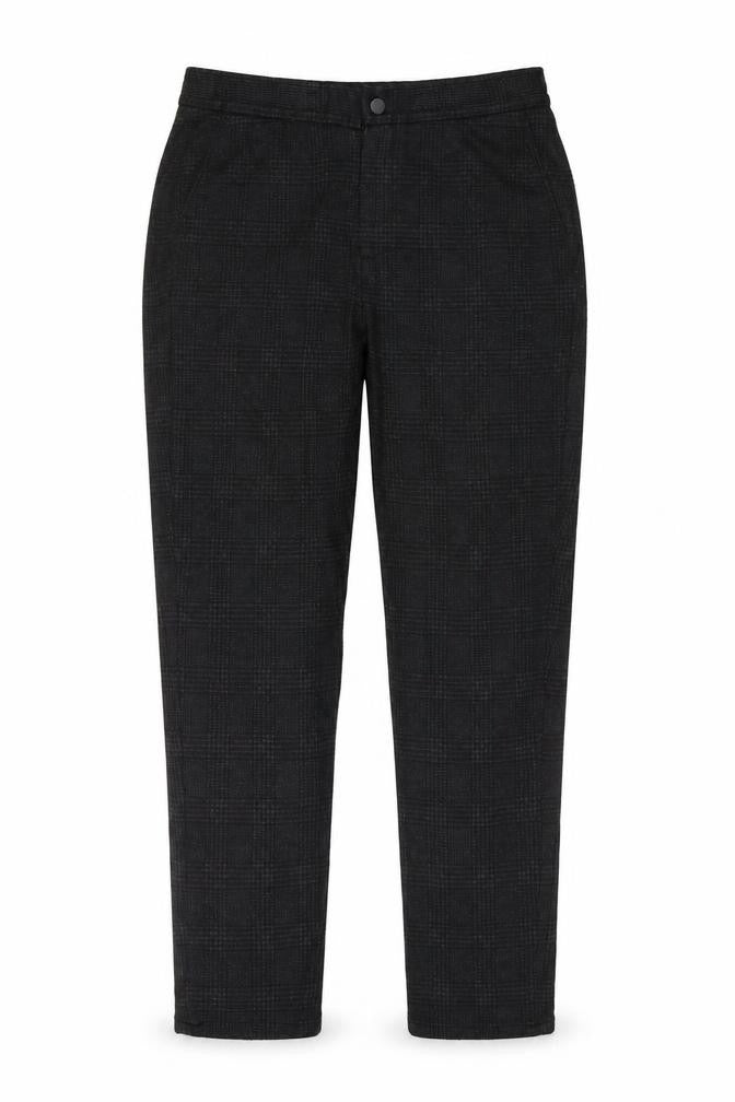 Zara Women's Black Check Trousers, M, Straight Leg