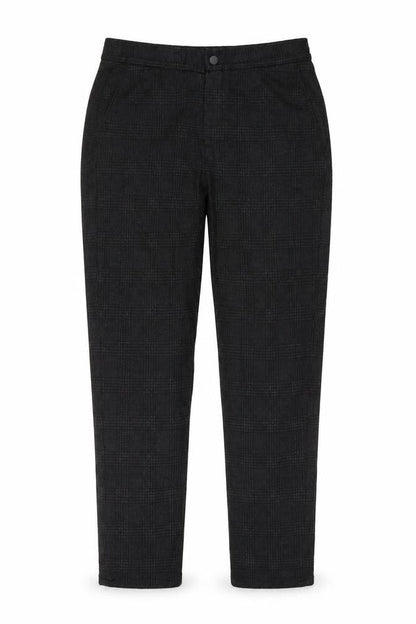 Zara Women's Black Check Trousers, M, Straight Leg