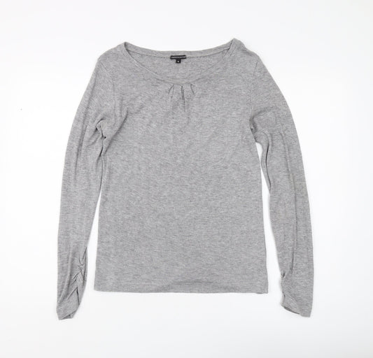 Marks & Spencer Grey Long Sleeve Jersey Top, UK 10