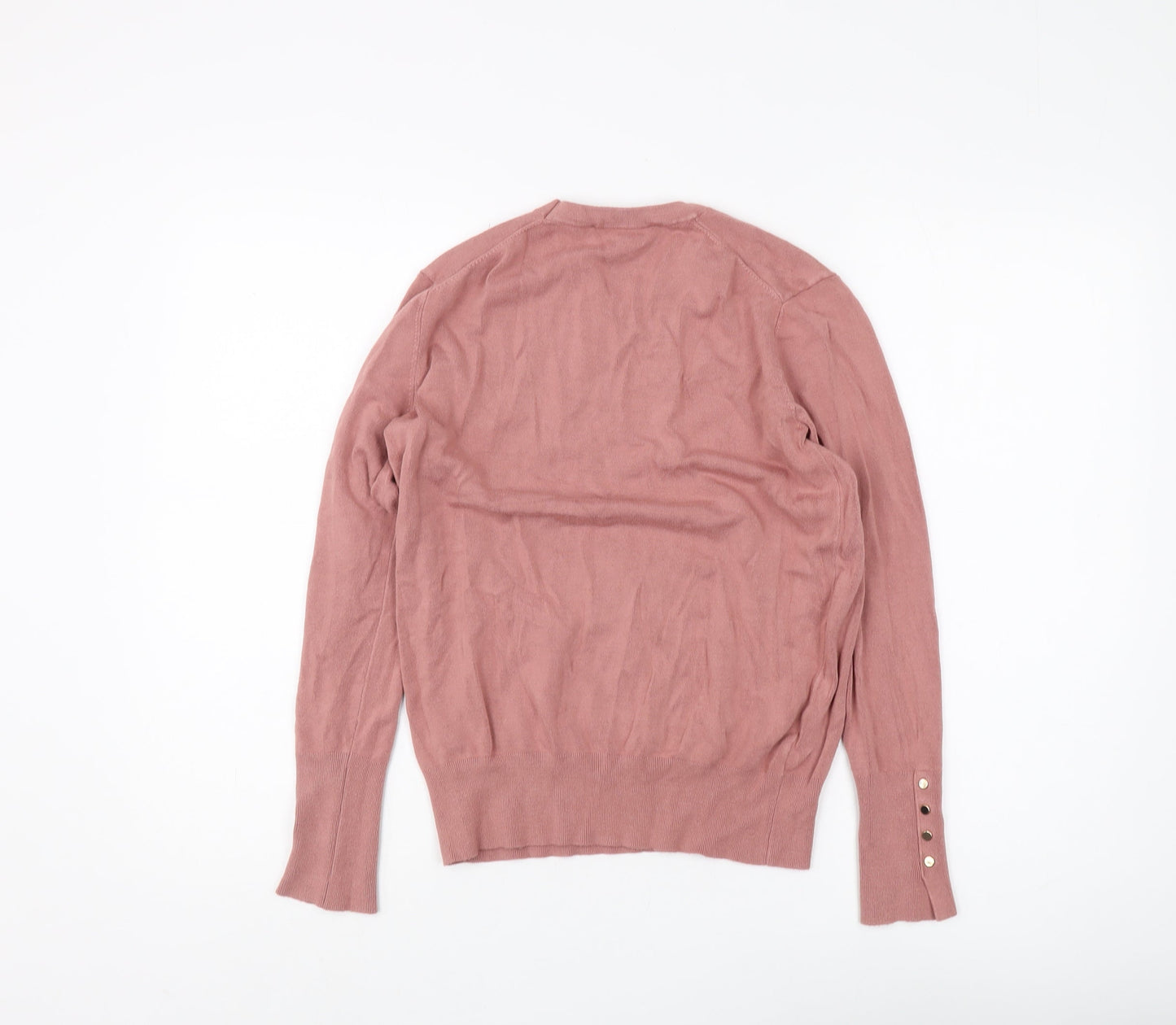 Zara Women Pink Pullover Jumper, Size M, Casual Knit