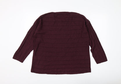 LLOYD'S Women's Red Pullover Jumper, Size L, Crew Neck