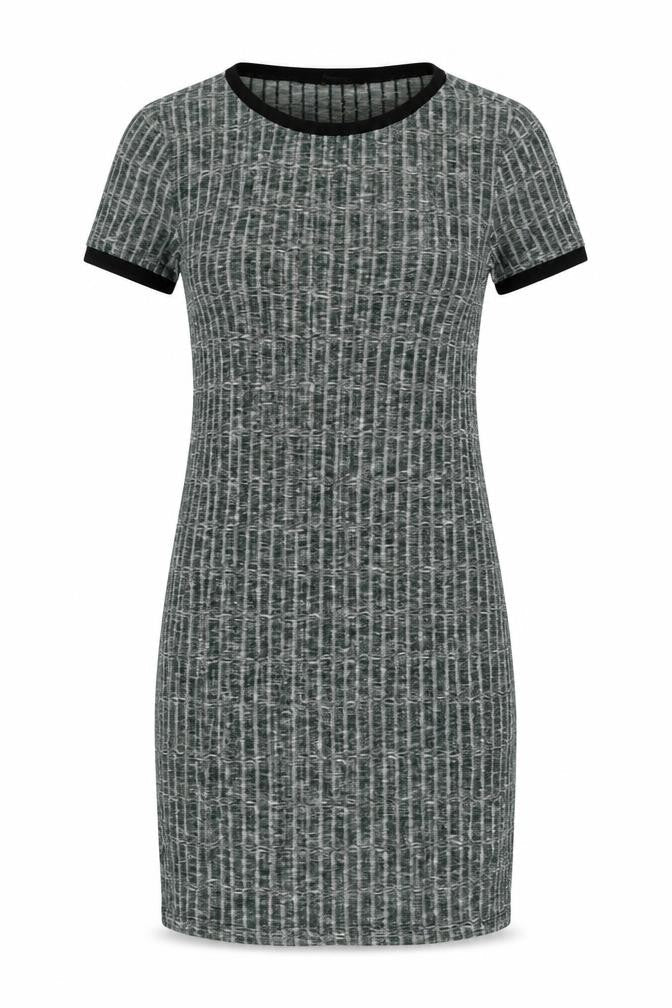 Forever 21 Women's Grey Striped T-Shirt Dress XS