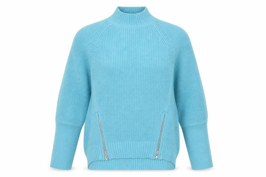 Sonder Studio Women's Blue Jumper, Size 10, Mock Neck