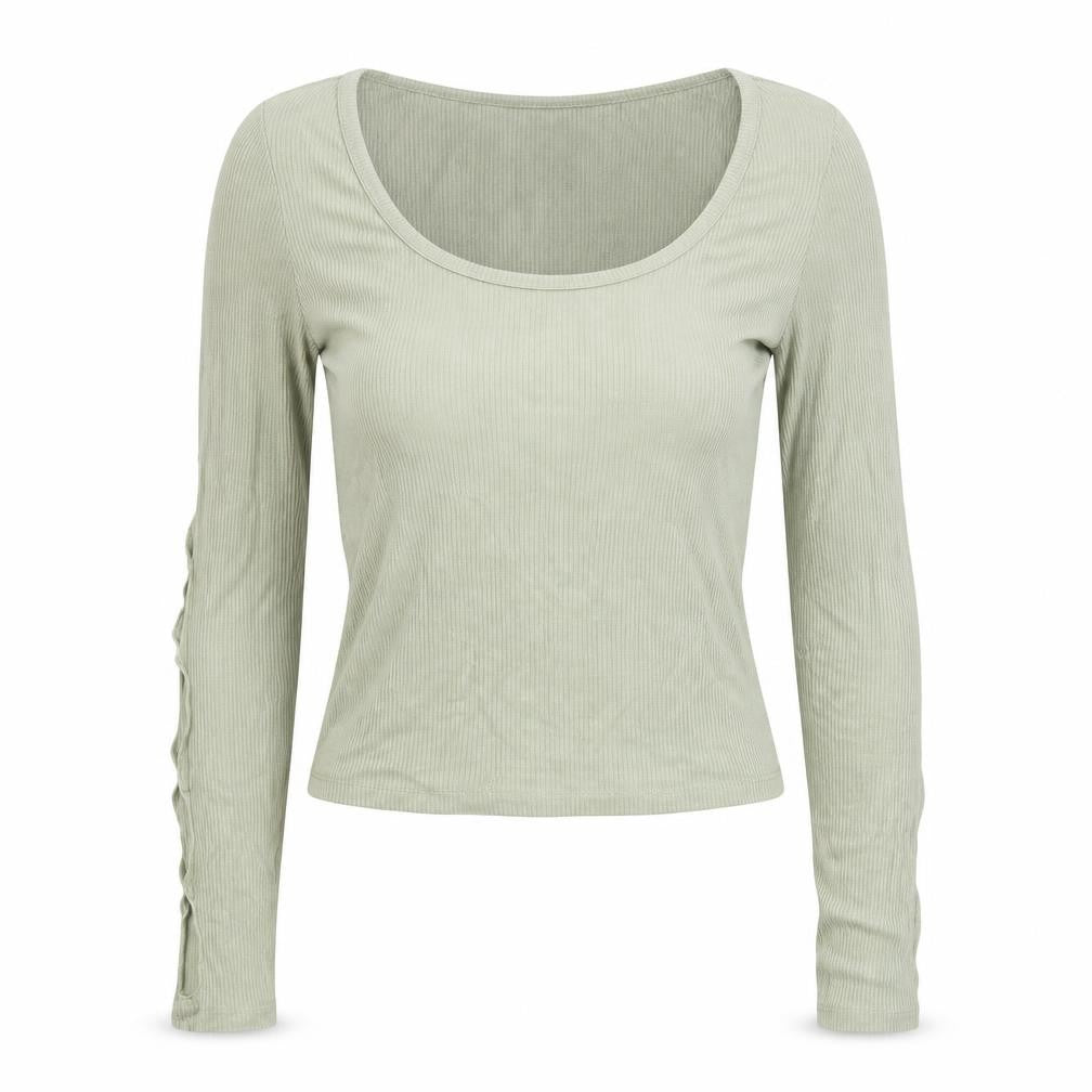 NA-KD Women's M Green Long Sleeve Blouse