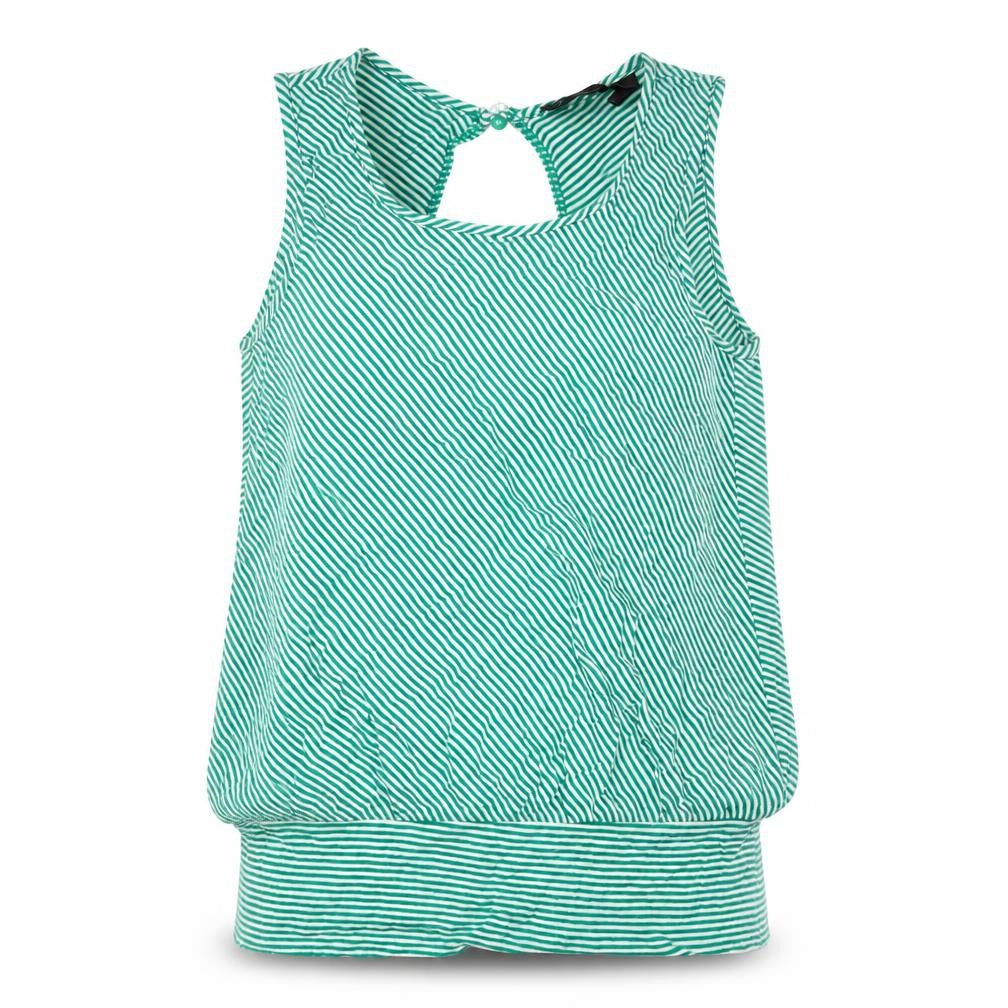 MNG Women Green Striped Tank Top Size 12