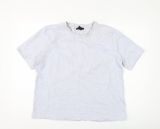 Lindex Women's White Cotton T-Shirt, Size L, Casual Style