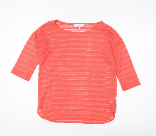 Next Women's Red Striped T-Shirt Size 12