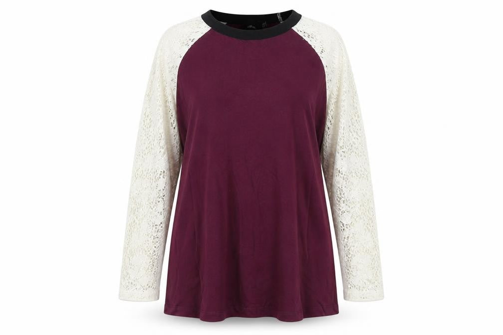 ASOS Women's Purple 3/4 Sleeve Top, Size 12 Maternity