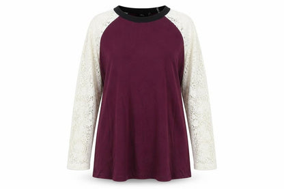 Front view of ASOS Women's Purple 3/4 Sleeve Top, size 12, Maternity