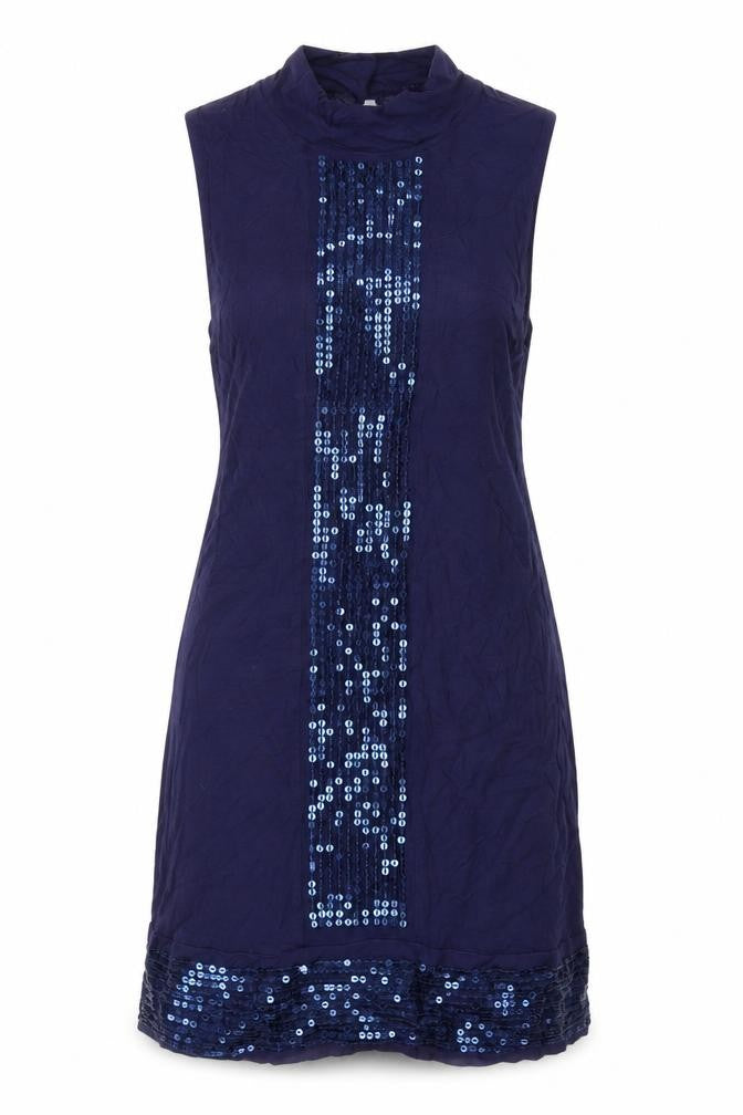 Next Women's Blue Sequin High Neck Tank Size 10