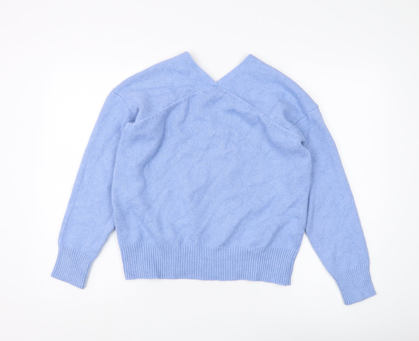 Next Women's Blue V-Neck Pullover Jumper M