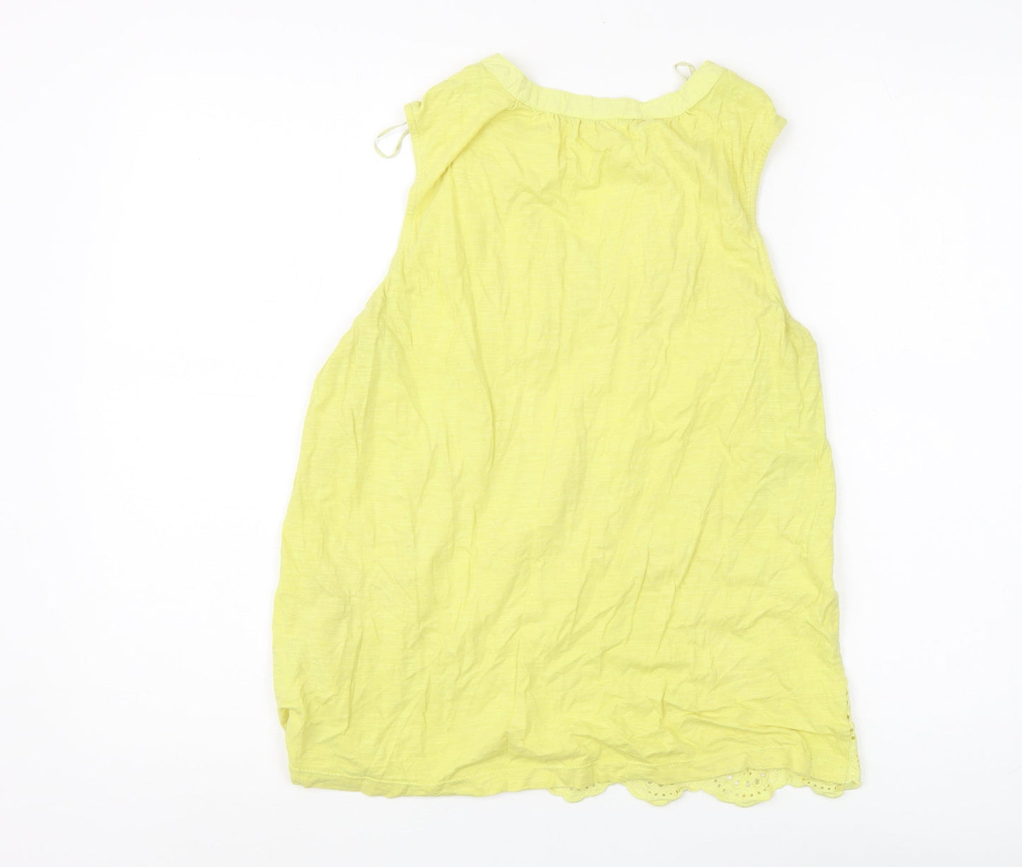 Roman Women's Yellow Sleeveless Tunic Tank, Size 12