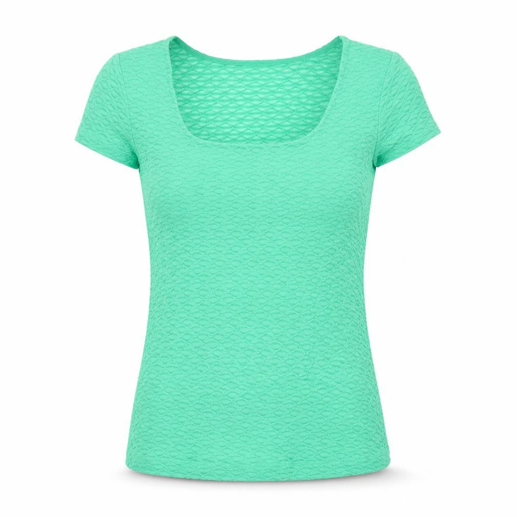 Planet Women's Green Scoop Neck Slim Fit Top Size S
