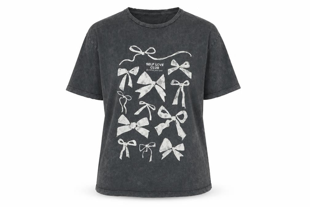 Stradivarius Black Women's Graphic T-Shirt, Size M