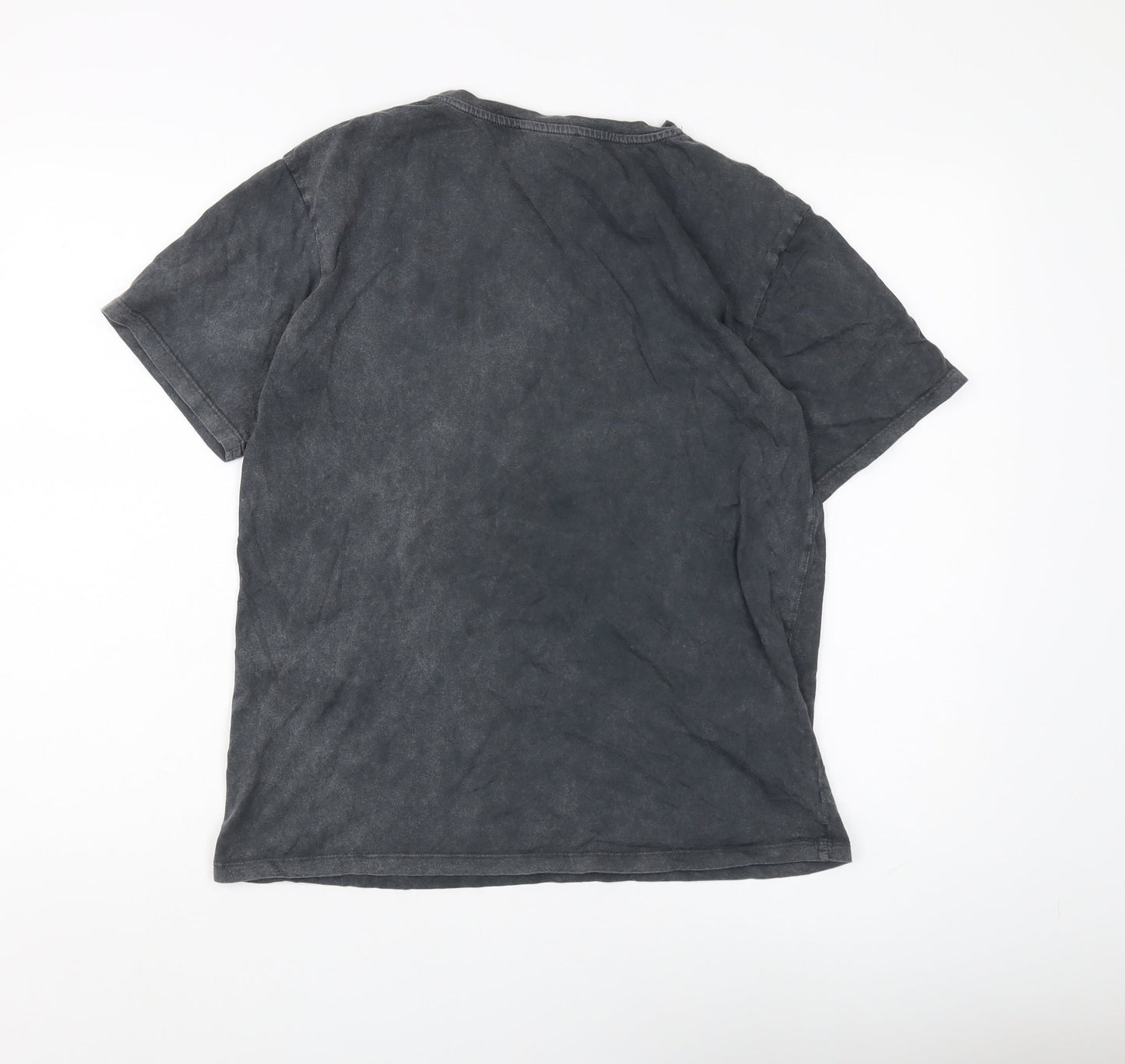 Stradivarius Black Women's Graphic T-Shirt, Size M