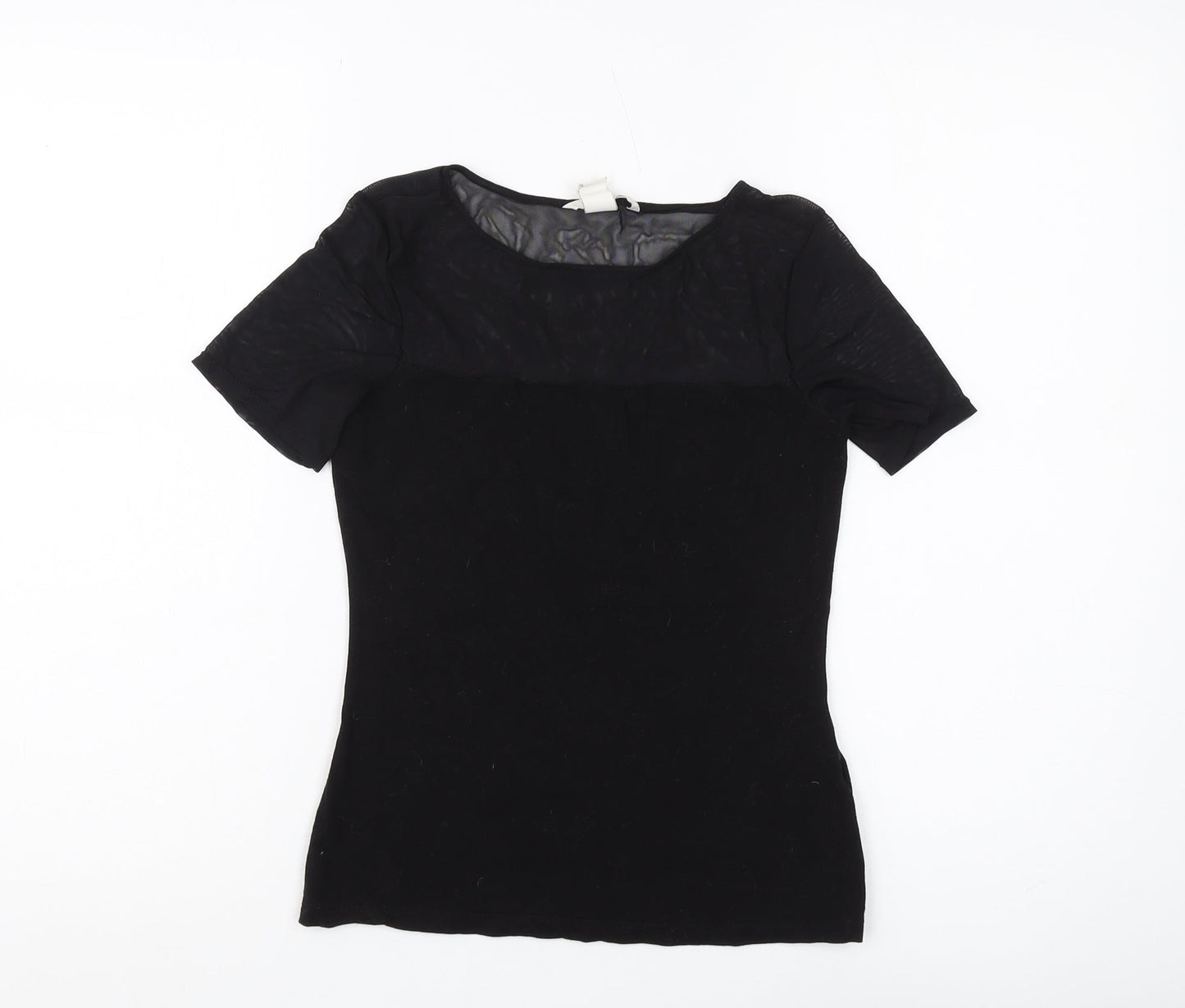H&M Women's Black Short Sleeve Basic T-Shirt, Size 10