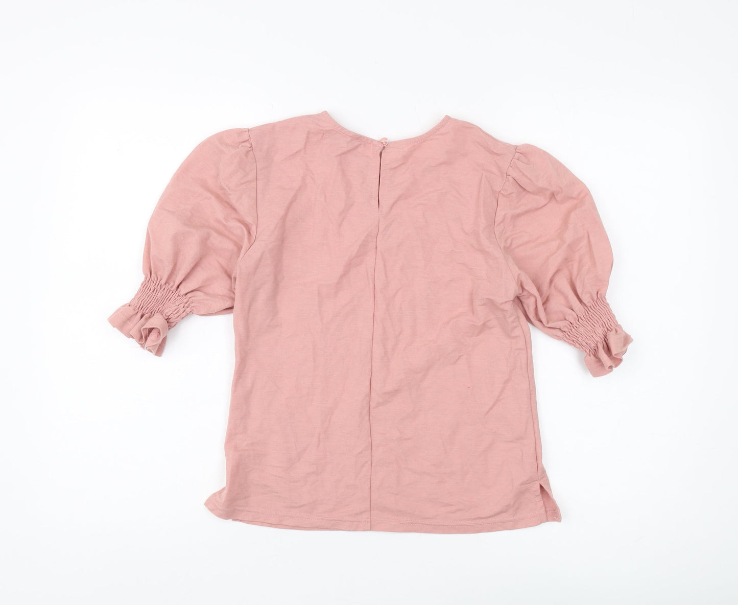 Warehouse Women's Pink Puff Sleeve Top Size 8