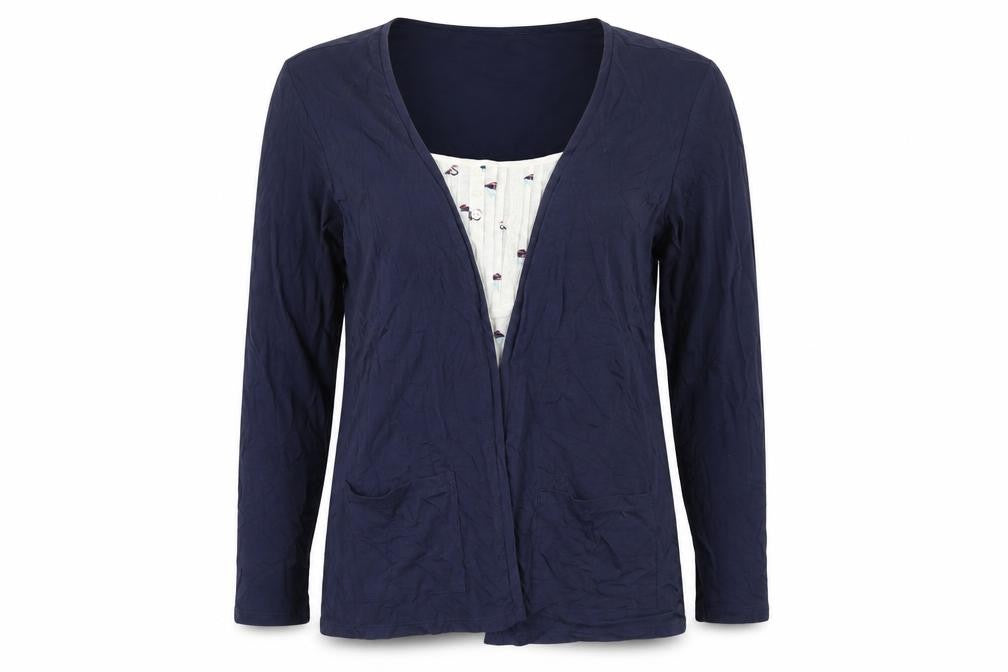 Marks & Spencer Women’s Blue Long Sleeve V-Neck Top