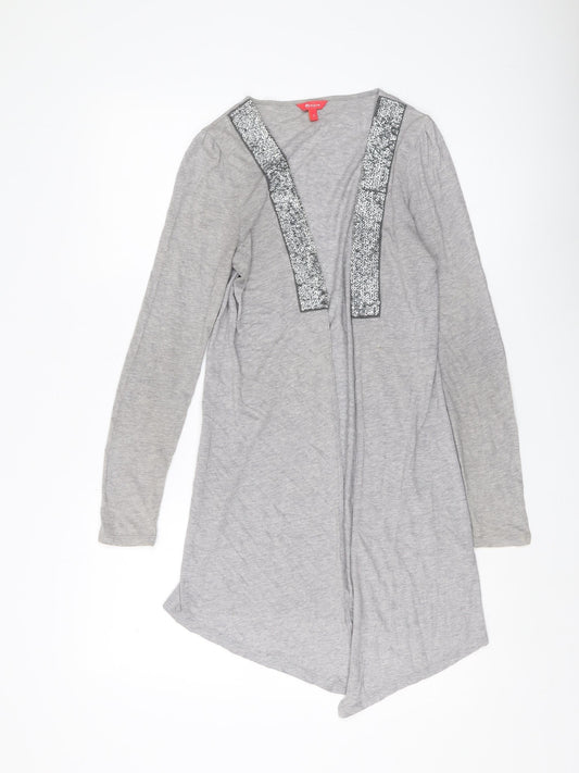 Monsoon Women's Grey Cardigan, Size S, Embroidered, Casual