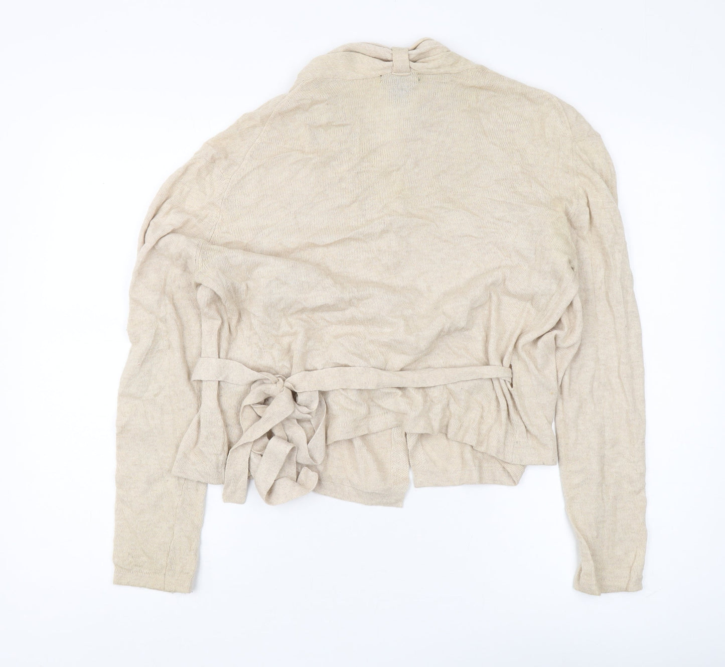 H&M Women's Beige Cardigan Size 12 Long Sleeve