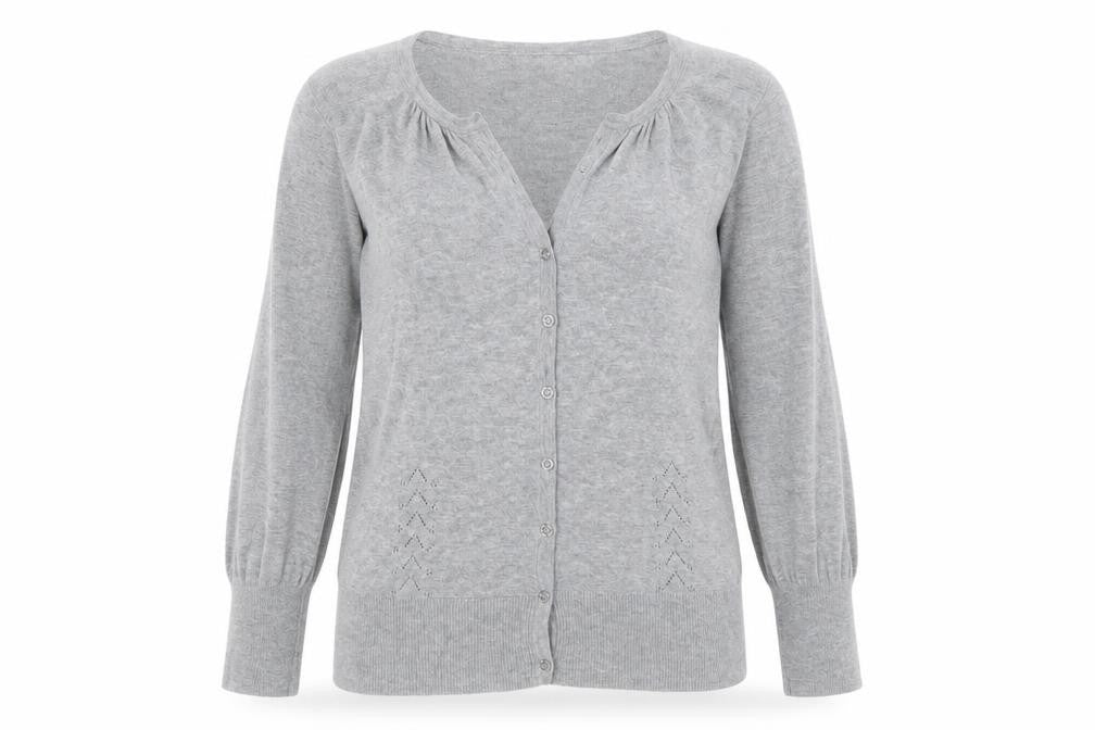 Monsoon Women's Grey V-Neck Cardigan Size 10