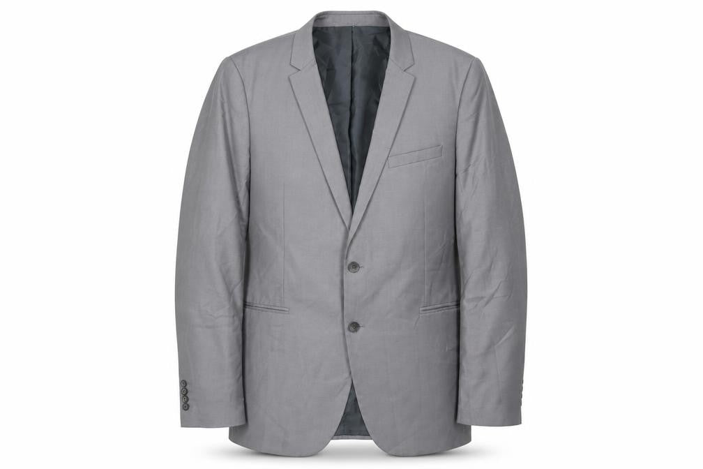 Selected Homme Men's Grey Blazer, 3XL, Single-Breasted