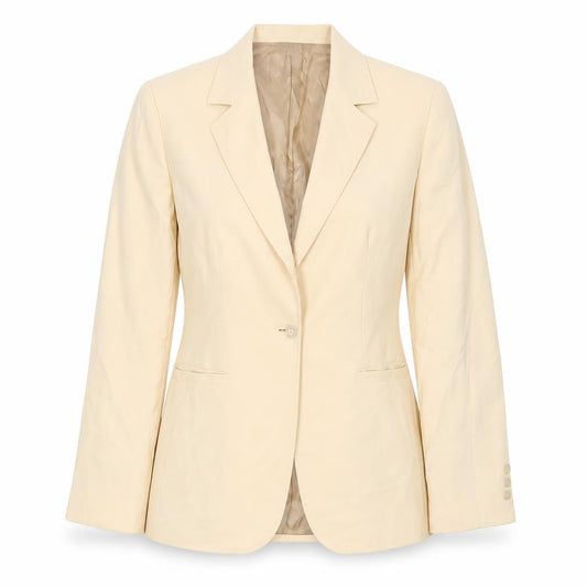 Caractere Beige Women's Blazer UK 14, Business Casual