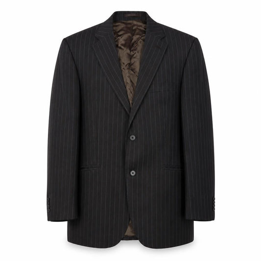The Label Men's Brown Wool Blazer, Size 40R, Classic Style
