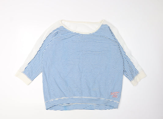 QUBA & Co. Women's Blue Striped Pullover, Size 4