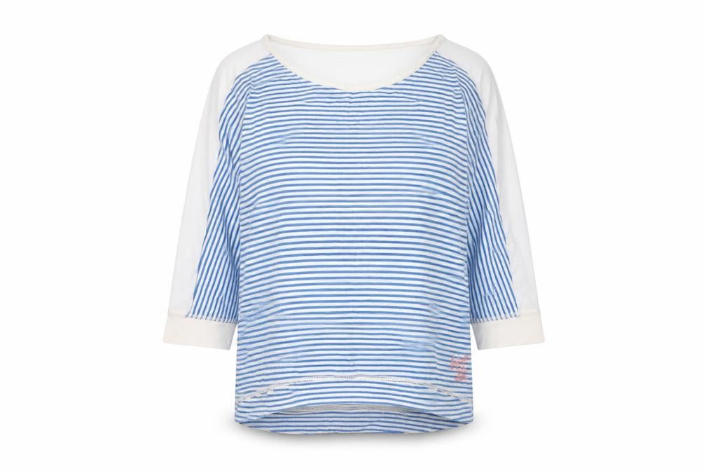 QUBA & Co. Women's Blue Striped Pullover, Size 4