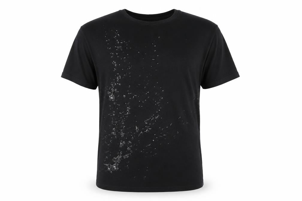 Collabor + Aid Men's Black M T-Shirt, Solid Crew Neck