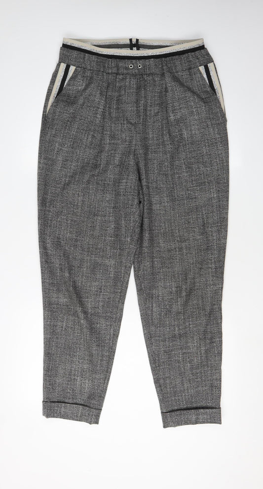Marc Aurel Women's Grey Cropped Trousers Size 10