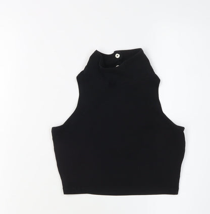 Pineapple Women's Black Cropped Tank Top - Small