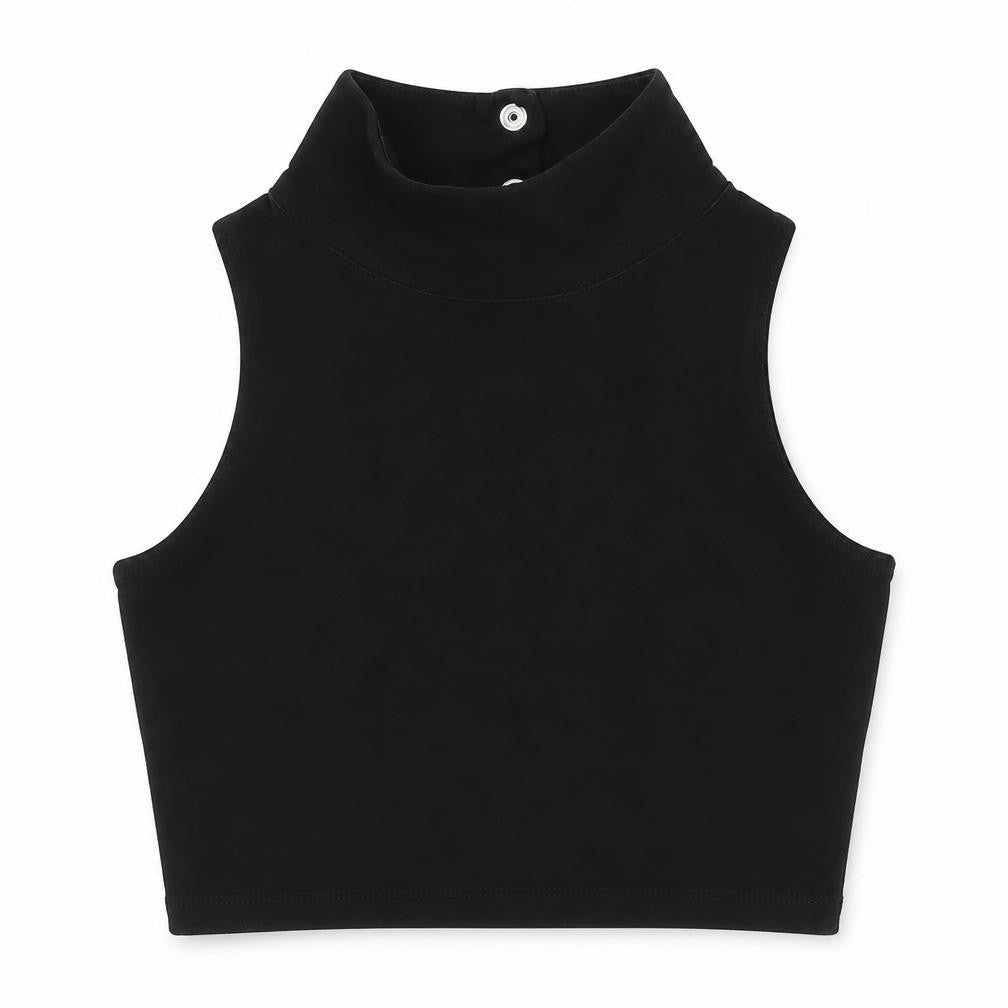 Pineapple Women's Black Cropped Tank Top - Small
