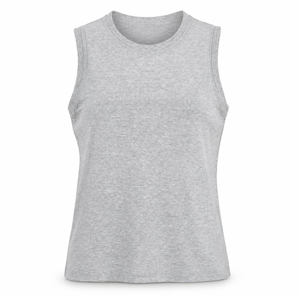 New York & Company Grey Sleeveless Women's Tank Basic Style