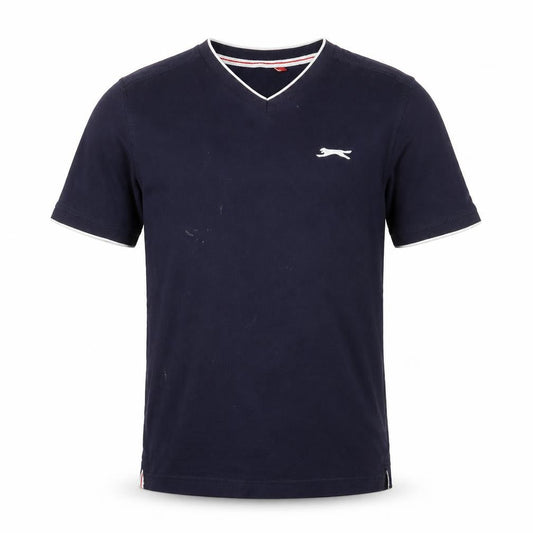 Slazenger Men's Blue V-Neck T-Shirt, Size S